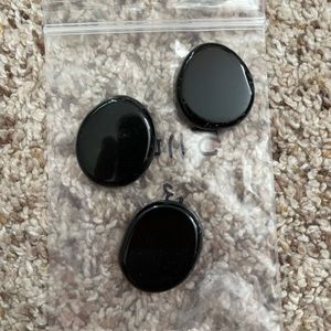 3 pack of black chalcedony crystals